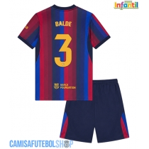 Camisa de time de futebol Barcelona Alejandro Balde #3 Replicas 1º Equipamento Infantil 2026-27 Manga Curta (+ Calças curtas)